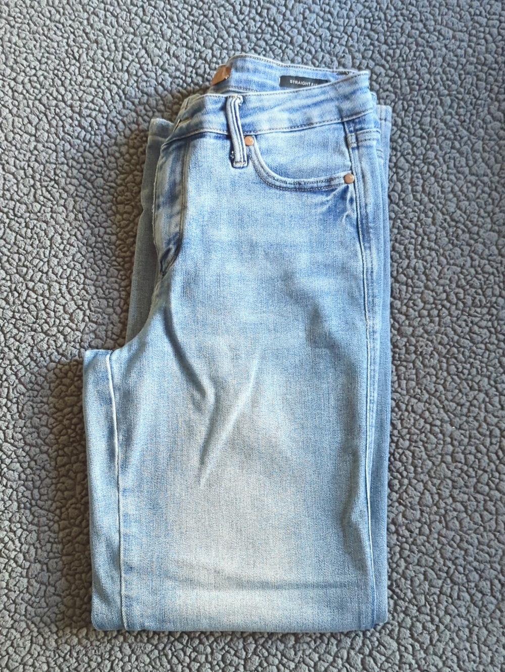 Judy Blue Mid Rise Tummy Control Vintage Wash Straight Denim Jeans Size 7